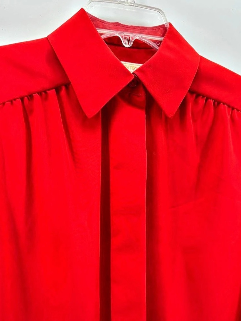 Vintage Pendleton Country Sophisticates Red Blouse 6 Office Siren Secretarycore - Picture 4 of 9
